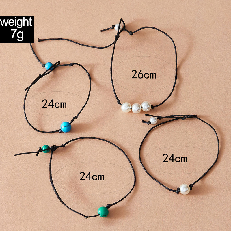 Tocona gleznele colorate cu margele pentru femei bărbați realizate manual frânghie reglabile sandale desculțe accesorii bijuterii boeme 4345