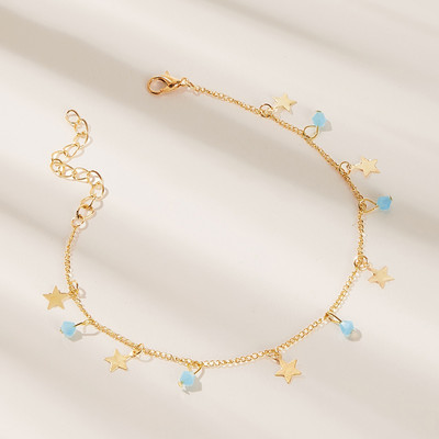 Tocona Boemă stea simplă ciucuri picior lanț aliaj reglabil glezne plajă bijuterii petrecere 2 buc/set pentru femei Accesorii