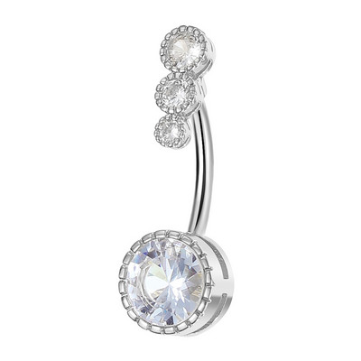 IFMYA Inele de lux pentru buric perforat, femei, bărbați, cristal, bară, bară pentru buric, bară, tendință, piercing pentru corp, bijuterii