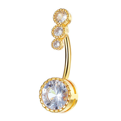 IFMYA Inele de lux pentru buric perforat, femei, bărbați, cristal, bară, bară pentru buric, bară, tendință, piercing pentru corp, bijuterii