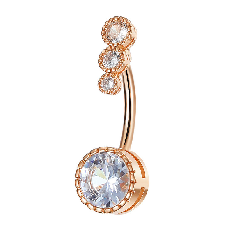 IFMYA Inele de lux pentru buric perforat, femei, bărbați, cristal, bară, bară pentru buric, bară, tendință, piercing pentru corp, bijuterii