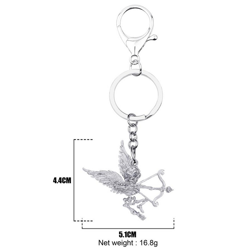 Breloc cu craniu placat cu aur antic Bonsny Halloween Breloc cu schelet Bijuterii pentru femei, adolescenți, bărbați, cadou clasic, decorare poșeta