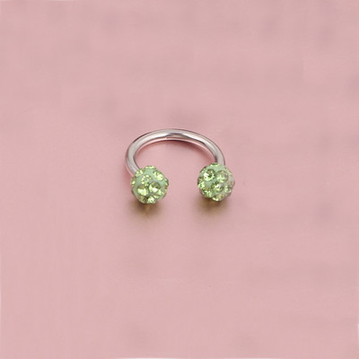 Cehe de foraj urechi Studs potcoavă inel inel nas Clip dublu cristal bile sept Piercing bijuterii CBR inel piercing nas inel ureche