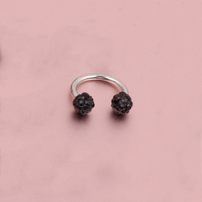 Cehe de foraj urechi Studs potcoavă inel inel nas Clip dublu cristal bile sept Piercing bijuterii CBR inel piercing nas inel ureche