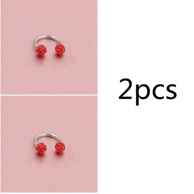 Cehe de foraj urechi Studs potcoavă inel inel nas Clip dublu cristal bile sept Piercing bijuterii CBR inel piercing nas inel ureche