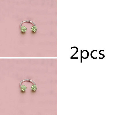 Cehe de foraj urechi Studs potcoavă inel inel nas Clip dublu cristal bile sept Piercing bijuterii CBR inel piercing nas inel ureche