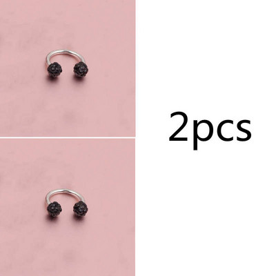 Cehe de foraj urechi Studs potcoavă inel inel nas Clip dublu cristal bile sept Piercing bijuterii CBR inel piercing nas inel ureche