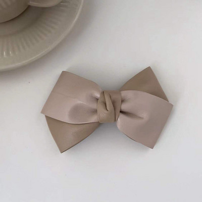 Iarna 2022, la modă, din piele PU, clemă de primăvară, clemă laterală pentru breton, clemă retro, cu trei straturi, culoare contrastantă, ac de păr