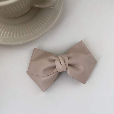 Iarna 2022, la modă, din piele PU, clemă de primăvară, clemă laterală pentru breton, clemă retro, cu trei straturi, culoare contrastantă, ac de păr