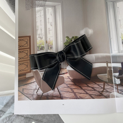 Iarna 2022, la modă, din piele PU, clemă de primăvară, clemă laterală pentru breton, clemă retro, cu trei straturi, culoare contrastantă, ac de păr