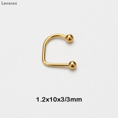 Leosoxs 1 buc. Inel pentru buze pentru unghii pentru buze în formă de U, oțel din titan, oțel inoxidabil, hipoalergenic, punk, piercing pentru corp.