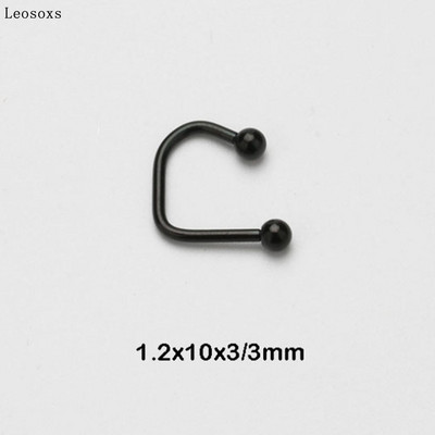 Leosoxs 1 buc. Inel pentru buze pentru unghii pentru buze în formă de U, oțel din titan, oțel inoxidabil, hipoalergenic, punk, piercing pentru corp.