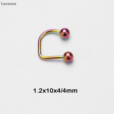 Leosoxs 1 buc. Inel pentru buze pentru unghii pentru buze în formă de U, oțel din titan, oțel inoxidabil, hipoalergenic, punk, piercing pentru corp.