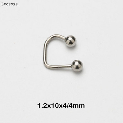 Leosoxs 1 buc. Inel pentru buze pentru unghii pentru buze în formă de U, oțel din titan, oțel inoxidabil, hipoalergenic, punk, piercing pentru corp.