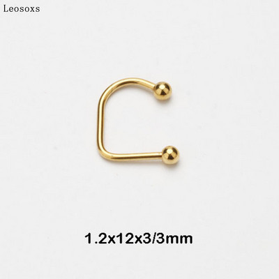 Leosoxs 1 buc. Inel pentru buze pentru unghii pentru buze în formă de U, oțel din titan, oțel inoxidabil, hipoalergenic, punk, piercing pentru corp.