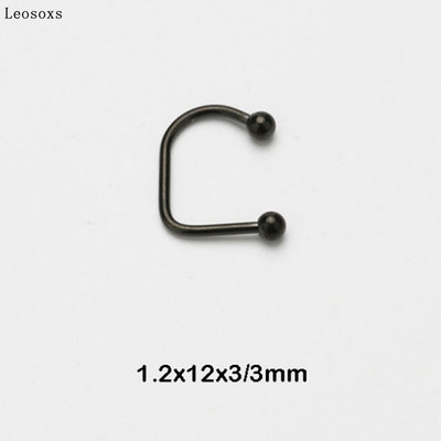 Leosoxs 1 buc. Inel pentru buze pentru unghii pentru buze în formă de U, oțel din titan, oțel inoxidabil, hipoalergenic, punk, piercing pentru corp.