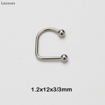 Leosoxs 1 buc. Inel pentru buze pentru unghii pentru buze în formă de U, oțel din titan, oțel inoxidabil, hipoalergenic, punk, piercing pentru corp.