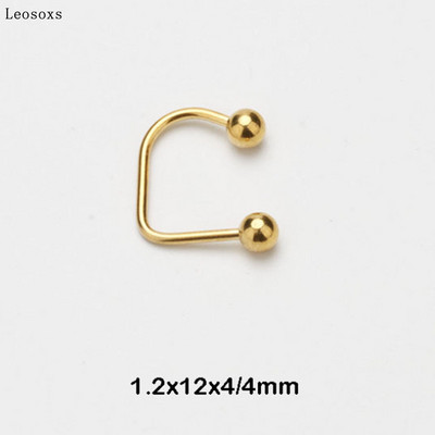 Leosoxs 1 buc. Inel pentru buze pentru unghii pentru buze în formă de U, oțel din titan, oțel inoxidabil, hipoalergenic, punk, piercing pentru corp.