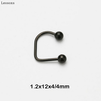 Leosoxs 1 buc. Inel pentru buze pentru unghii pentru buze în formă de U, oțel din titan, oțel inoxidabil, hipoalergenic, punk, piercing pentru corp.