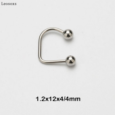 Leosoxs 1 buc. Inel pentru buze pentru unghii pentru buze în formă de U, oțel din titan, oțel inoxidabil, hipoalergenic, punk, piercing pentru corp.