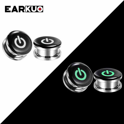 EARKUO, populare, din oțel inoxidabil, calibre luminoase pentru urechi, dopuri, piercing, bijuterii pentru corp, expansoare pentru cercei, 2 buc 6-30 mm