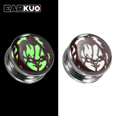 EARKUO, populare, din oțel inoxidabil, calibre luminoase pentru urechi, dopuri, piercing, bijuterii pentru corp, expansoare pentru cercei, 2 buc 6-30 mm