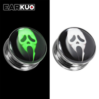 EARKUO, populare, din oțel inoxidabil, calibre luminoase pentru urechi, dopuri, piercing, bijuterii pentru corp, expansoare pentru cercei, 2 buc 6-30 mm