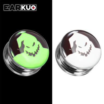 EARKUO, populare, din oțel inoxidabil, calibre luminoase pentru urechi, dopuri, piercing, bijuterii pentru corp, expansoare pentru cercei, 2 buc 6-30 mm