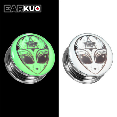 EARKUO, populare, din oțel inoxidabil, calibre luminoase pentru urechi, dopuri, piercing, bijuterii pentru corp, expansoare pentru cercei, 2 buc 6-30 mm