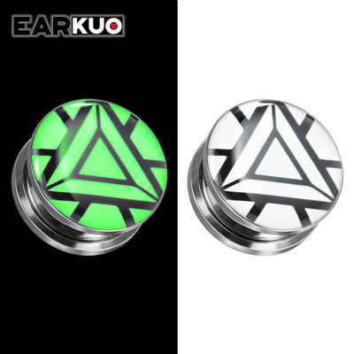 EARKUO, populare, din oțel inoxidabil, calibre luminoase pentru urechi, dopuri, piercing, bijuterii pentru corp, expansoare pentru cercei, 2 buc 6-30 mm