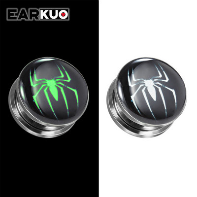 EARKUO, populare, din oțel inoxidabil, calibre luminoase pentru urechi, dopuri, piercing, bijuterii pentru corp, expansoare pentru cercei, 2 buc 6-30 mm