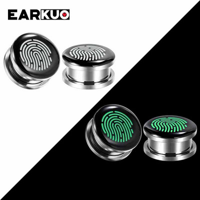 EARKUO, populare, din oțel inoxidabil, calibre luminoase pentru urechi, dopuri, piercing, bijuterii pentru corp, expansoare pentru cercei, 2 buc 6-30 mm