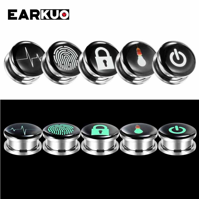 EARKUO, populare, din oțel inoxidabil, calibre luminoase pentru urechi, dopuri, piercing, bijuterii pentru corp, expansoare pentru cercei, 2 buc 6-30 mm