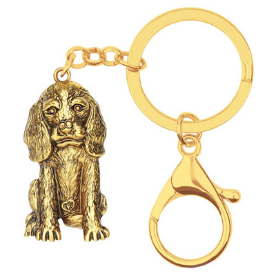 Breloc pentru câini, din aliaj Bonsny, placat cu aur antic, breloc pentru câini, breloc mare, drăguț, lanț cheie cu animale, bijuterii pentru femei, copii, bărbați, cadou de noutate