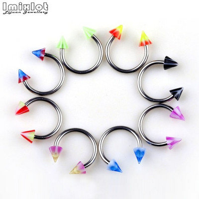20 buc/lot acrilic colorat nas septum cerc buze inele circulare bară potcoavă ureche tragus helix piercing bijuterii sexy pentru corp