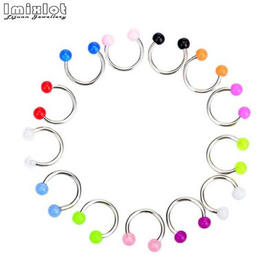 20 buc/lot acrilic colorat nas septum cerc buze inele circulare bară potcoavă ureche tragus helix piercing bijuterii sexy pentru corp