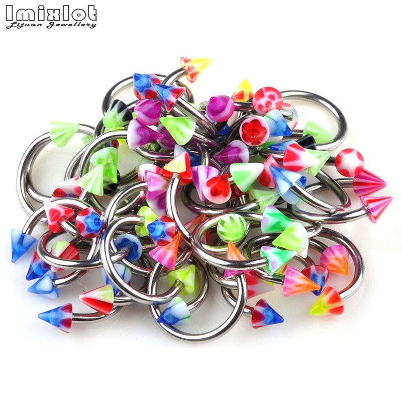 20 buc/lot acrilic colorat nas septum cerc buze inele circulare bară potcoavă ureche tragus helix piercing bijuterii sexy pentru corp