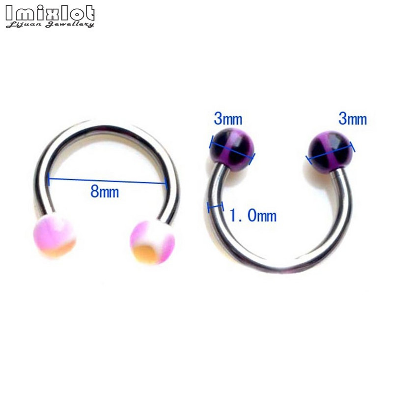 20 buc/lot acrilic colorat nas septum cerc buze inele circulare bară potcoavă ureche tragus helix piercing bijuterii sexy pentru corp