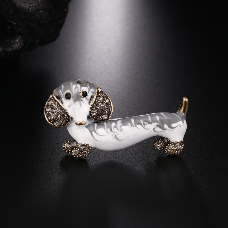 Personalitate Creativă Teckel Câine Ace Broșă Costum Decorare Insigne pentru animale Corsaj Cadou Broșe elegante pentru femei