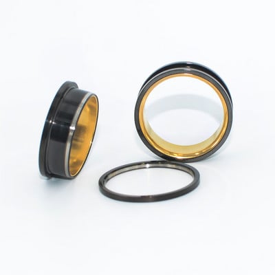 2 buc. șurub din oțel chirurgical de culoare dublă, greutăți pentru urechi, expansor pentru urechi, tuneluri pentru urechi dublu evazate, calibre pentru urechi, bijuterii pentru piercing pentru corp