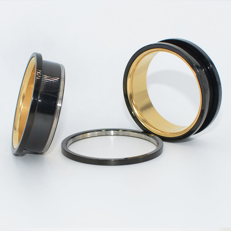 2 buc. șurub din oțel chirurgical de culoare dublă, greutăți pentru urechi, expansor pentru urechi, tuneluri pentru urechi dublu evazate, calibre pentru urechi, bijuterii pentru piercing pentru corp