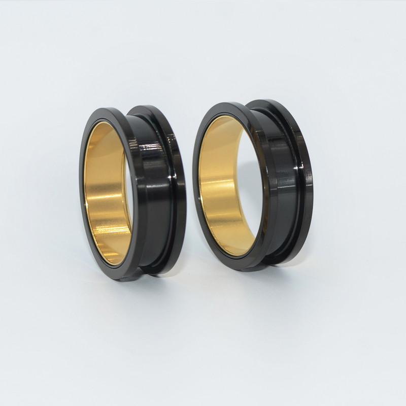 2 buc. șurub din oțel chirurgical de culoare dublă, greutăți pentru urechi, expansor pentru urechi, tuneluri pentru urechi dublu evazate, calibre pentru urechi, bijuterii pentru piercing pentru corp