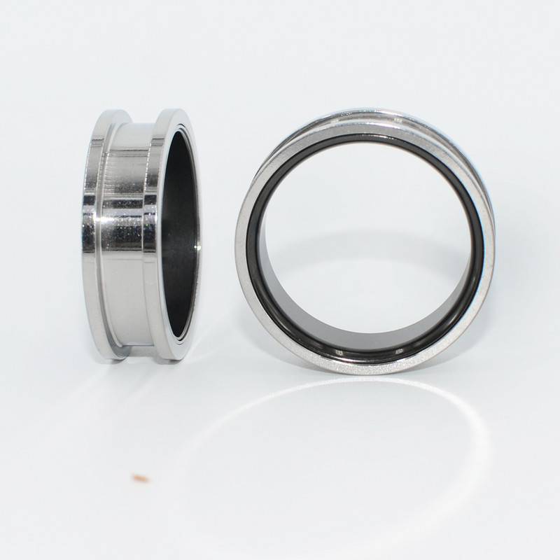 2 buc. șurub din oțel chirurgical de culoare dublă, greutăți pentru urechi, expansor pentru urechi, tuneluri pentru urechi dublu evazate, calibre pentru urechi, bijuterii pentru piercing pentru corp