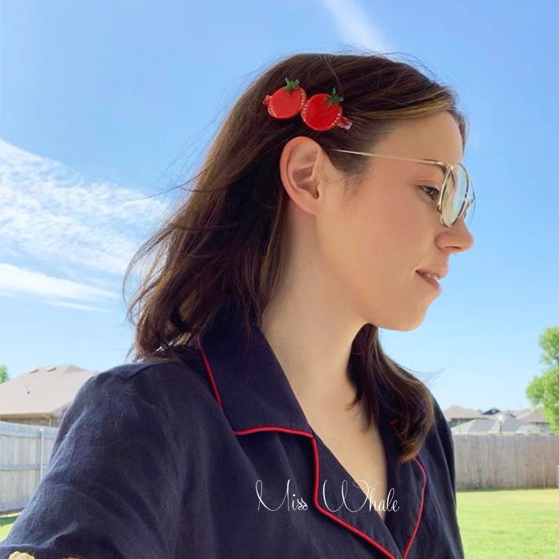 Moda coreeană de primăvară, acetat de fructe, agrafe de primăvară, breton, căpșuni, cireșe, fete, drăguțe, accesorii pentru păr femei