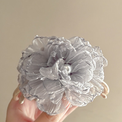 Franceză Retro Burning Edge Mesh Flower Pearl Clip de păr Design high-end Clip Shark Pentru Femei Accesorii pentru păr Gara de păr Accesorii pentru cap