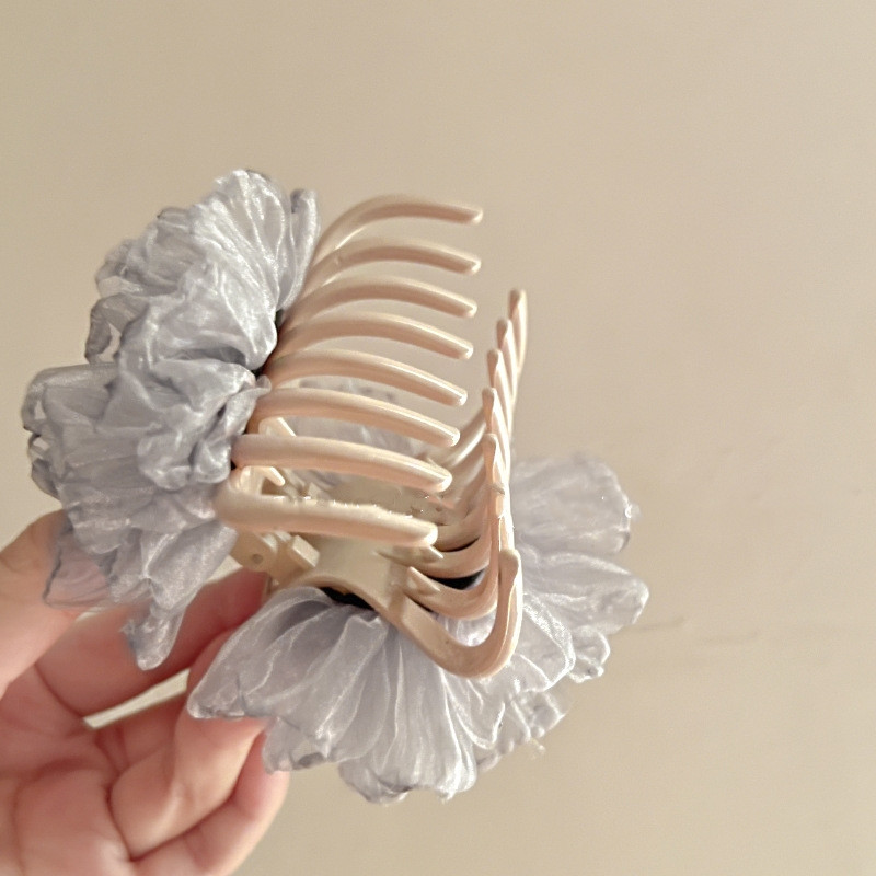 Franceză Retro Burning Edge Mesh Flower Pearl Clip de păr Design high-end Clip Shark Pentru Femei Accesorii pentru păr Gara de păr Accesorii pentru cap