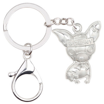 Μπρελόκ από κράμα σμάλτου Bonsny Sitting Chihuahua Dog Keychains Fashion Ζωικά κοσμήματα Μπρελόκ για γυναίκες κορίτσια Τσάντα Δώρο Διακόσμηση αυτοκινήτου