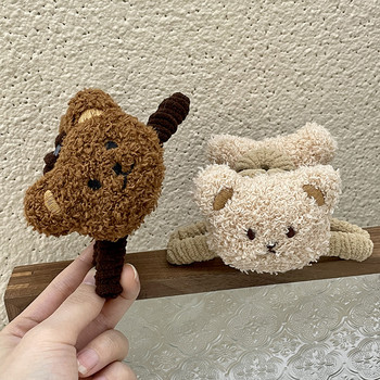 Cute Bear Crab Hair Clip Κλιπ μαλλιών μεγάλου μεγέθους 2022 Κορεάτικη μόδα βελούδινη κεφαλή με νύχια μαλλιών για γυναικεία αξεσουάρ μαλλιών