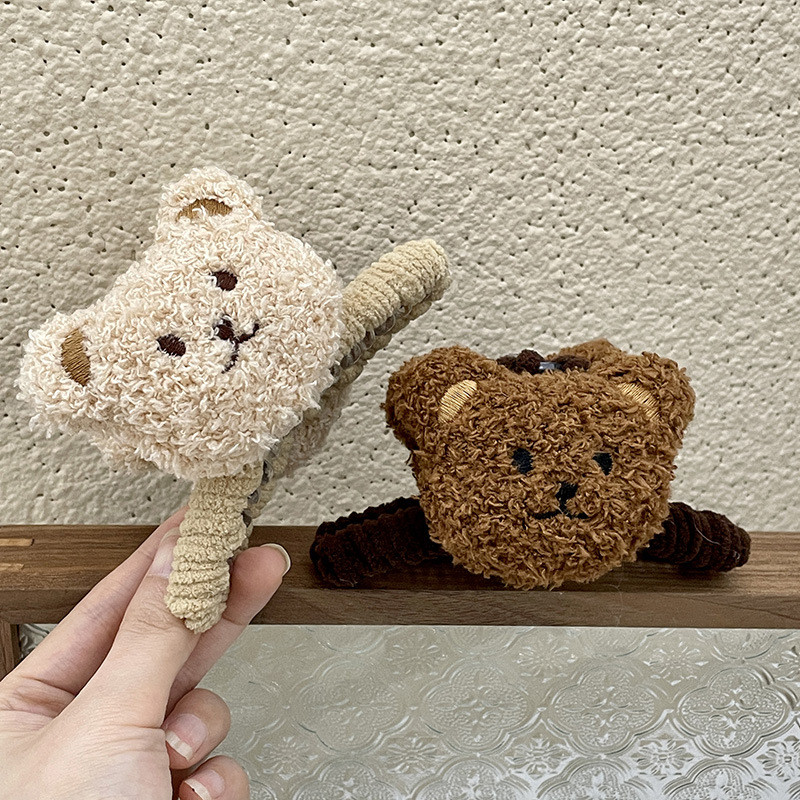 Agrafă drăguță pentru păr urs crab agrafă de păr dimensiune mare 2022, moda coreeană, cu gheare de păr de pluș, accesorii de păr pentru femei