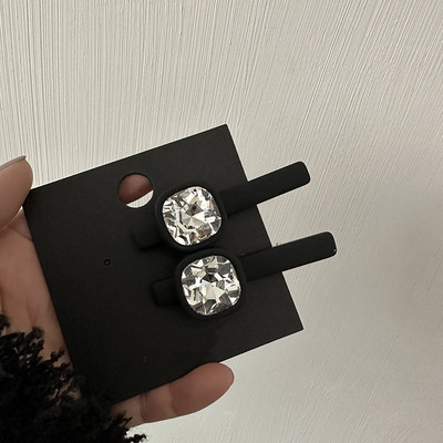 1 pereche de agrafă de păr mare pătrată cu strasuri pentru fetiță, agrafă de picior de rață, cafea ușoară, breton simplu, agrafă, accesorii de păr pentru femei